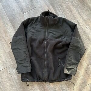 DSCP  Fleece Jacket Men Lg Military US Black Polartec Full-Zip Work